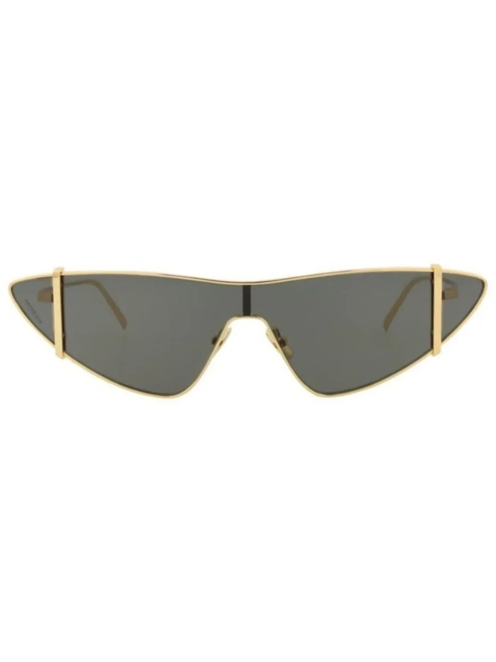 New Saint Laurent Womens Cat Eye Gold Gold Grey Fashion Designer Sunglasses